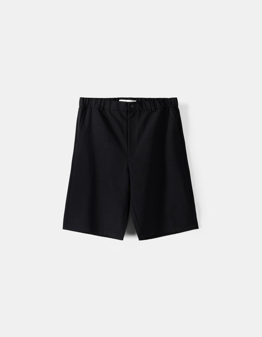 Bermuda tailoring wide fit-Noir-4