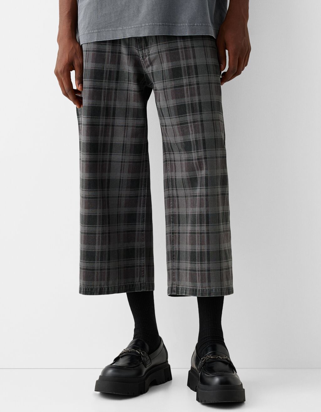 Checked discount bermuda shorts