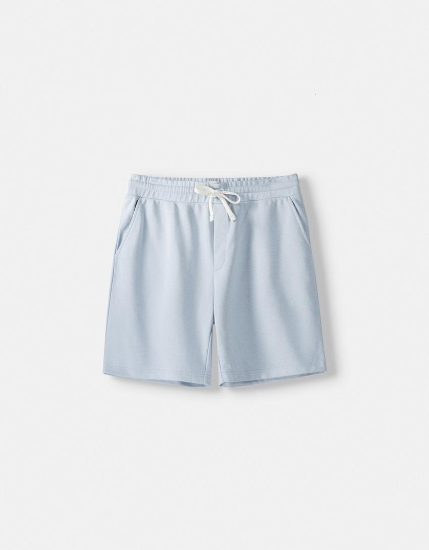 Bermuda felpa-Azul claro-4