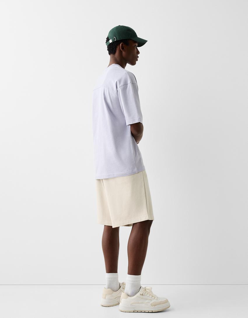 Bermuda baggy-Blanc cassé-2