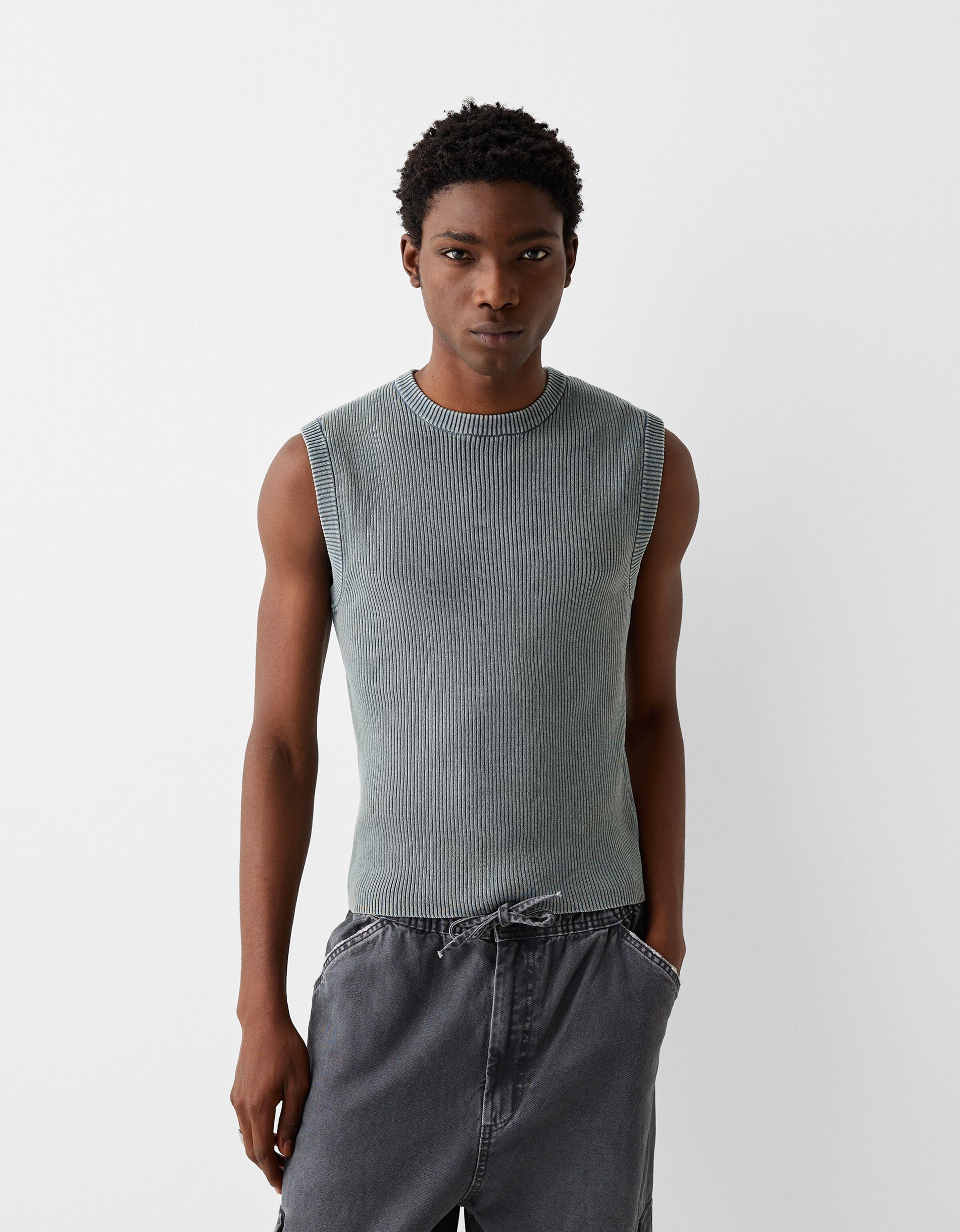 Gilet long homme bershka sales