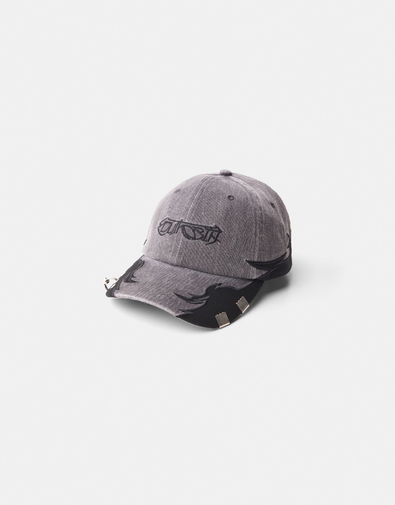 Denim cap with detail