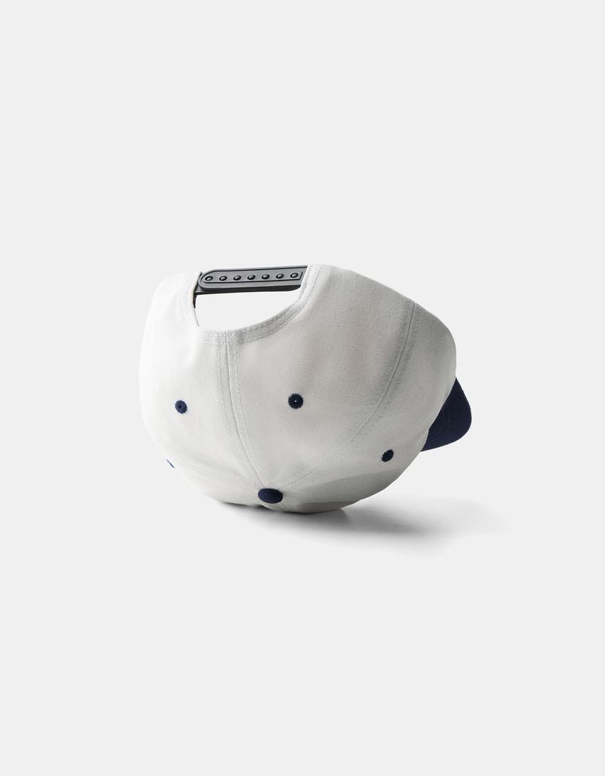 Casquette brodée-Écru-1