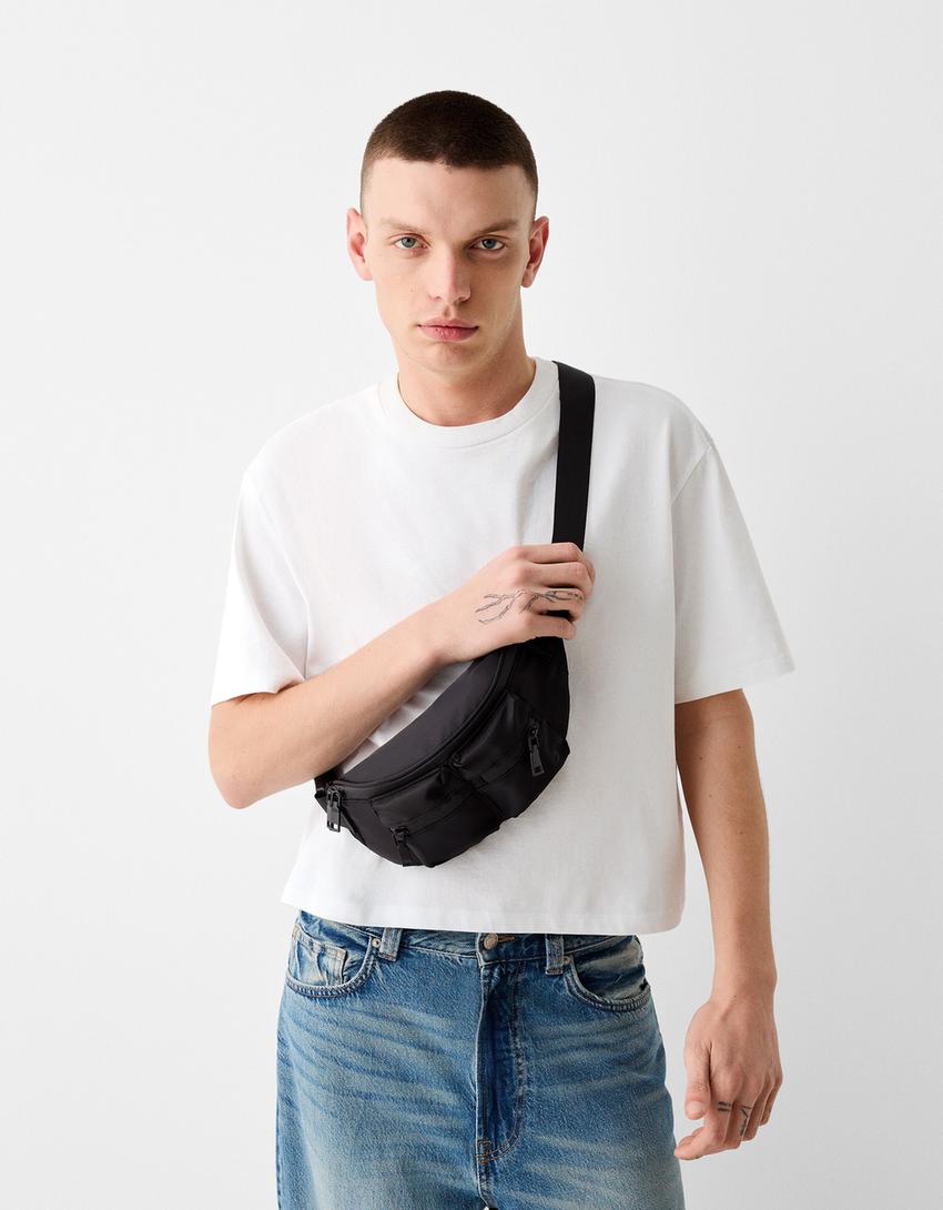 Sac banane technique double poche-Noir-1