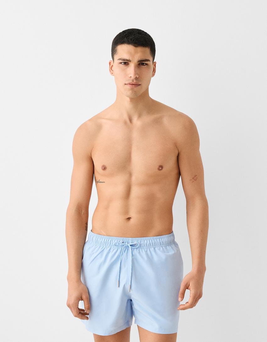 Maillot de bain basique-Bleu clair-3