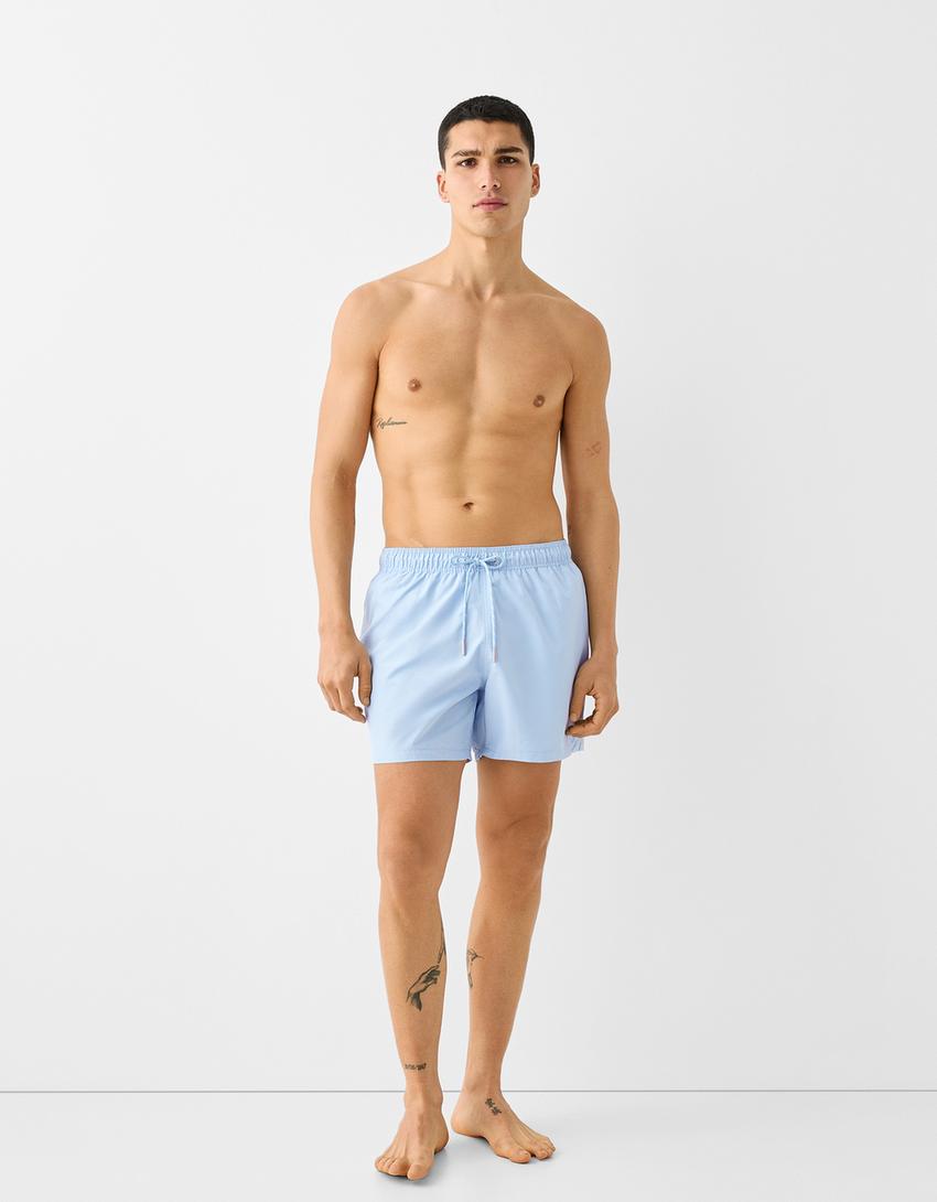 Maillot de bain basique-Bleu clair-0