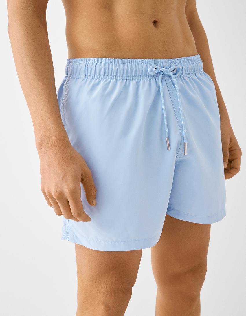 Maillot de bain basique-Bleu clair-1