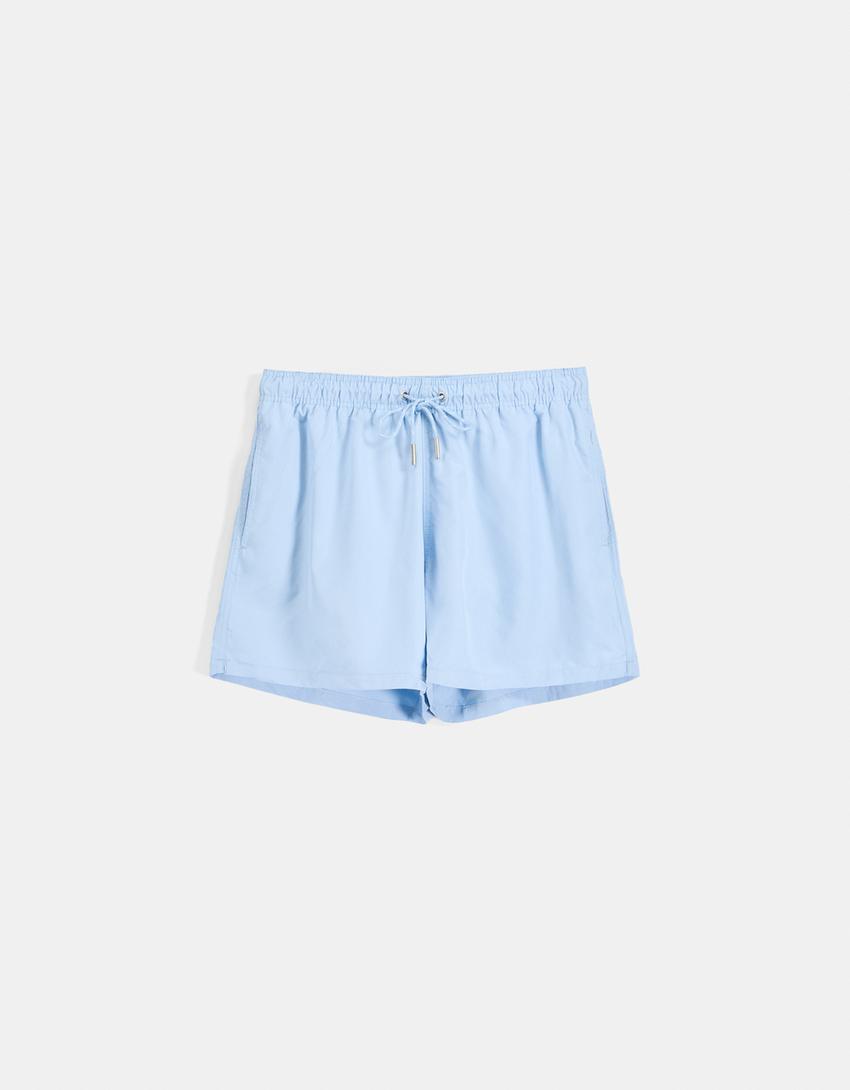 Maillot de bain basique-Bleu clair-4
