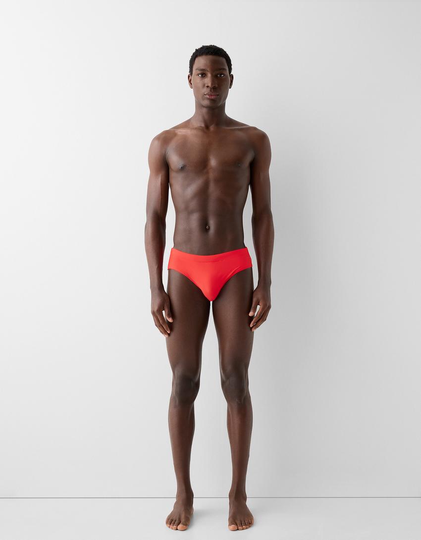 Slip de bain-Rouge-0