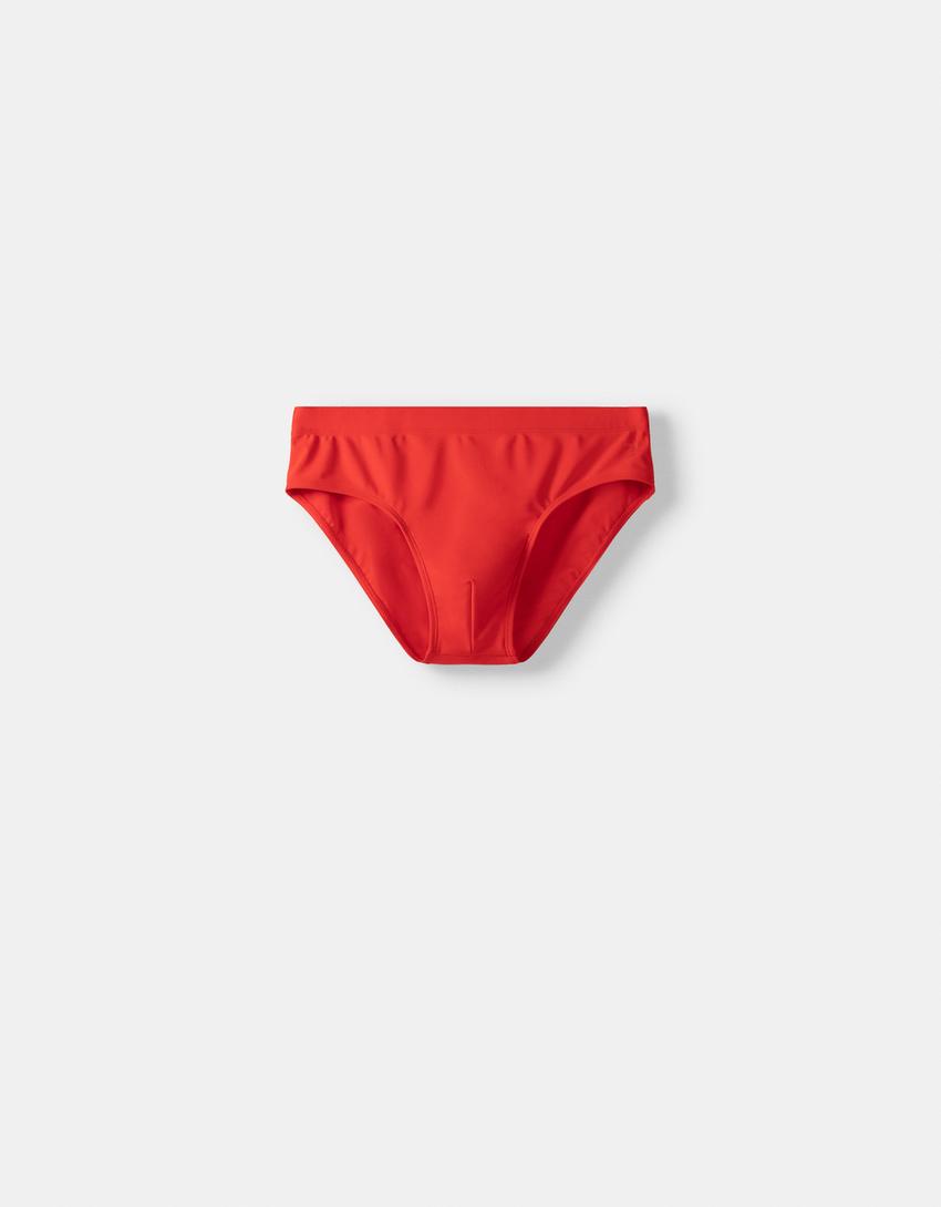 Slip de bain-Rouge-4