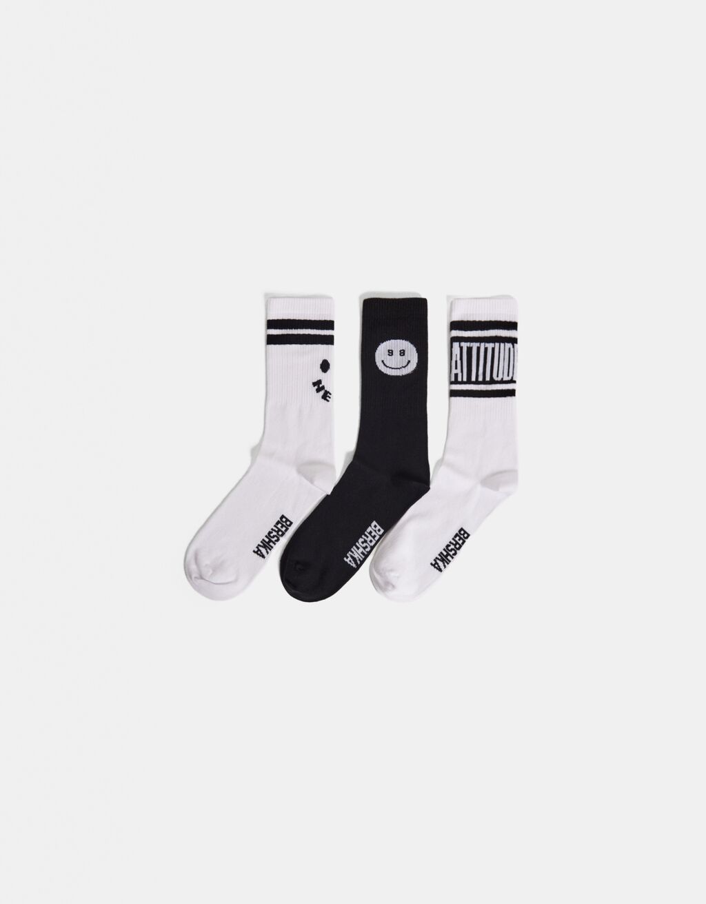 Pack 3 paires de chaussettes imprim es Homme Bershka