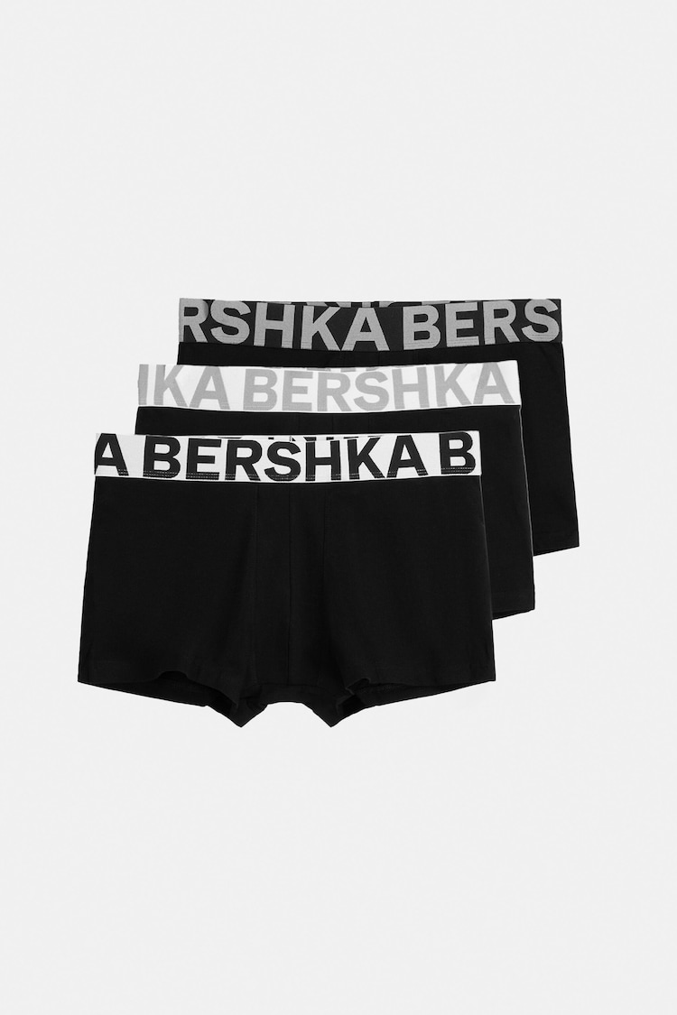 Set of 3 pairs of boxers with wide printed waistbands