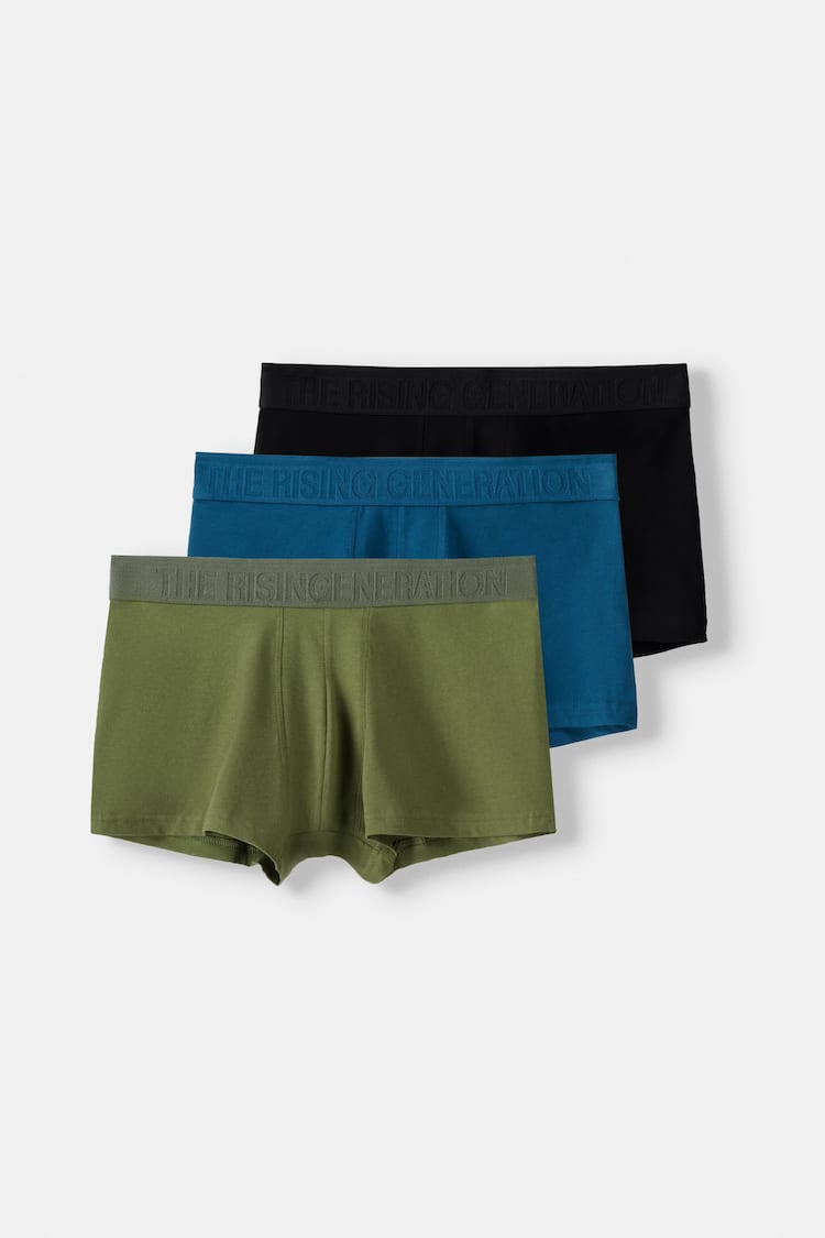 Set of 3 pairs of printed waist boxers