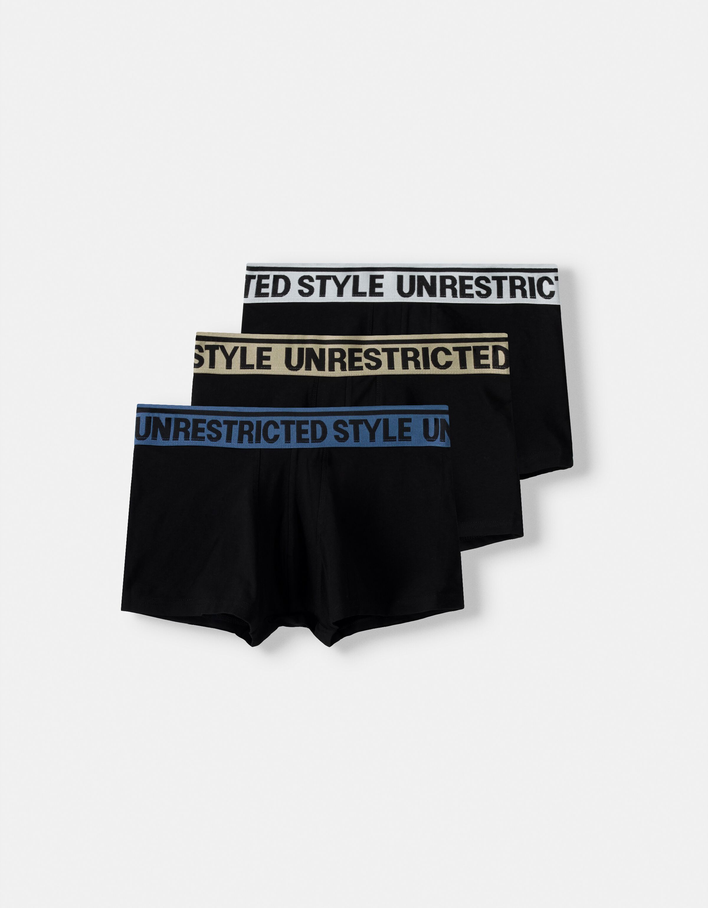 3 pack of boxers with printed waistband Accessories Men Bershka