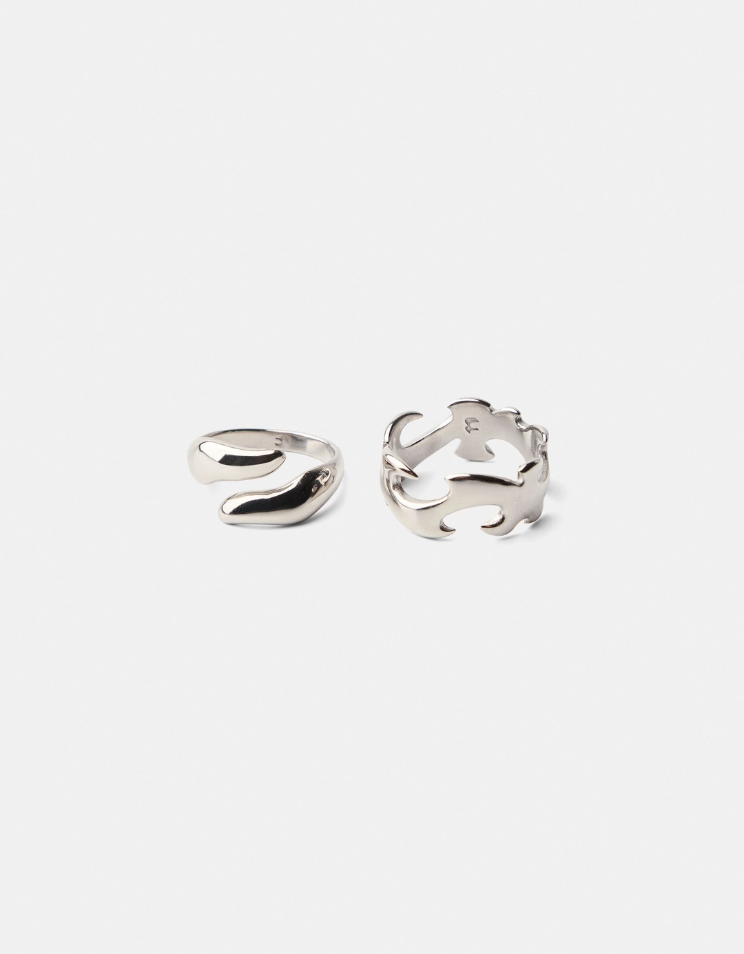 Pack 2 anillos acero inoxidable