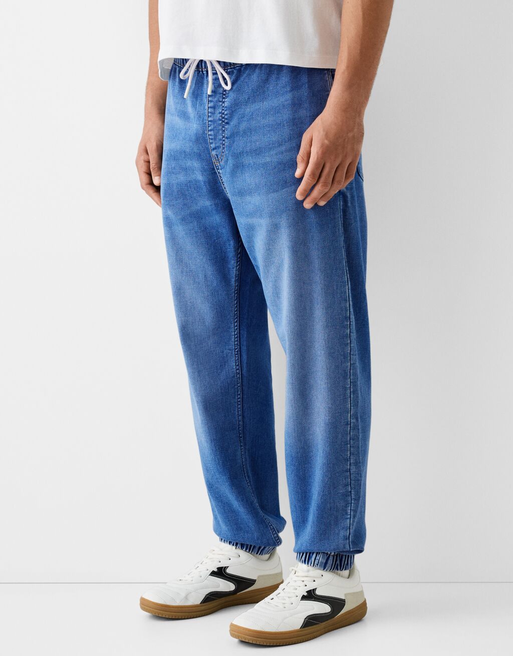 Bershka cheap denim joggers