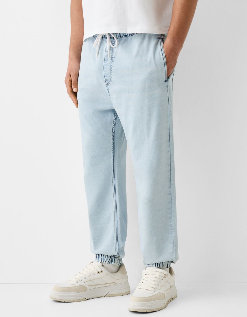 Bershka cheap denim joggers