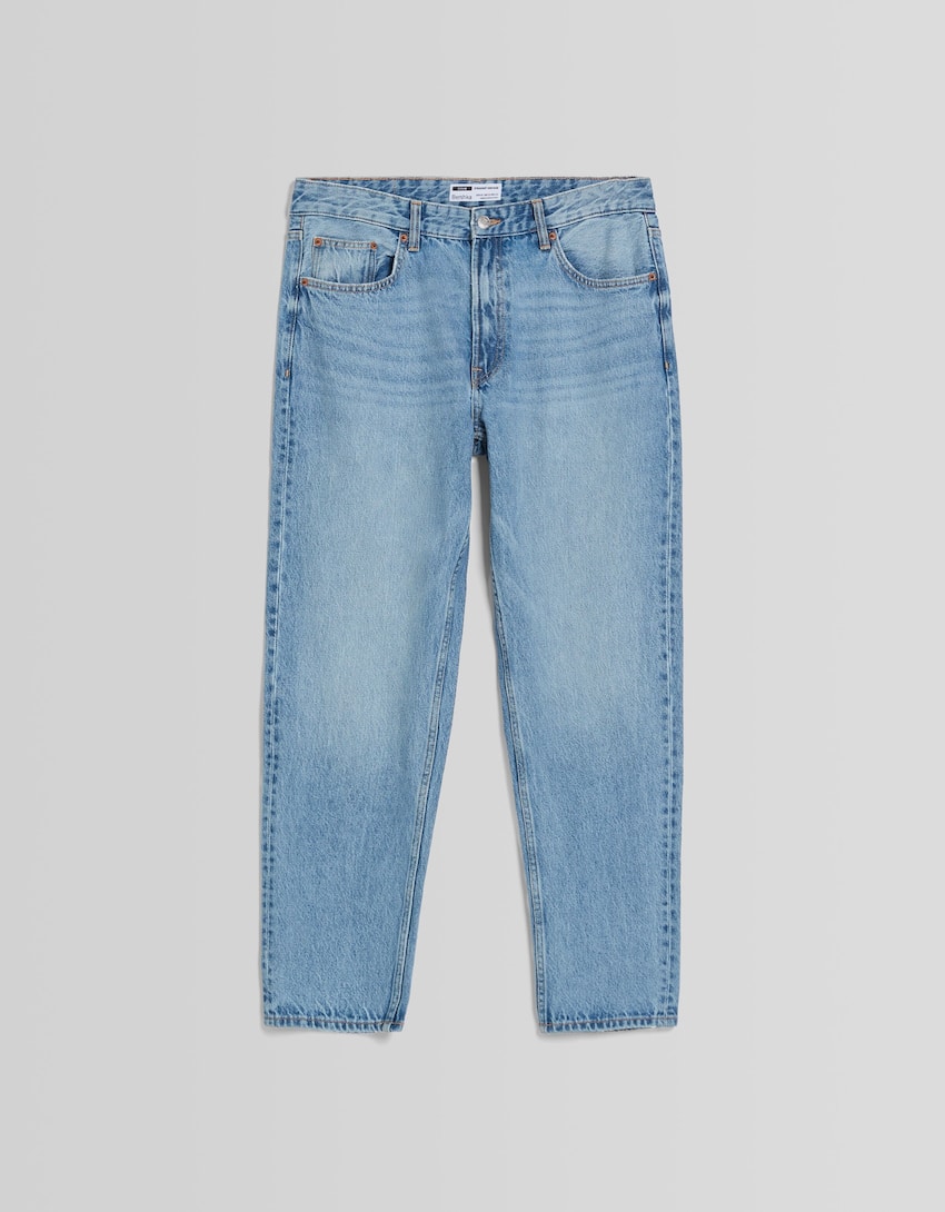 Jeans straight-Azul lavado-5