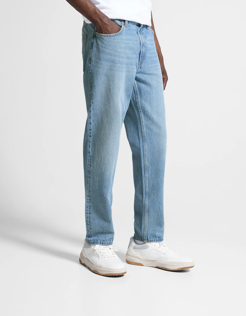 Straight fit vintage jeans - Bershka - Men | Jeans