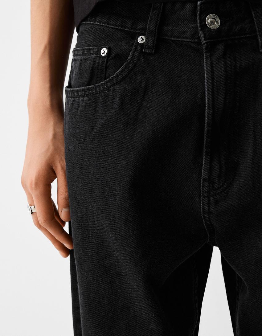Jeans loose-Preto-5