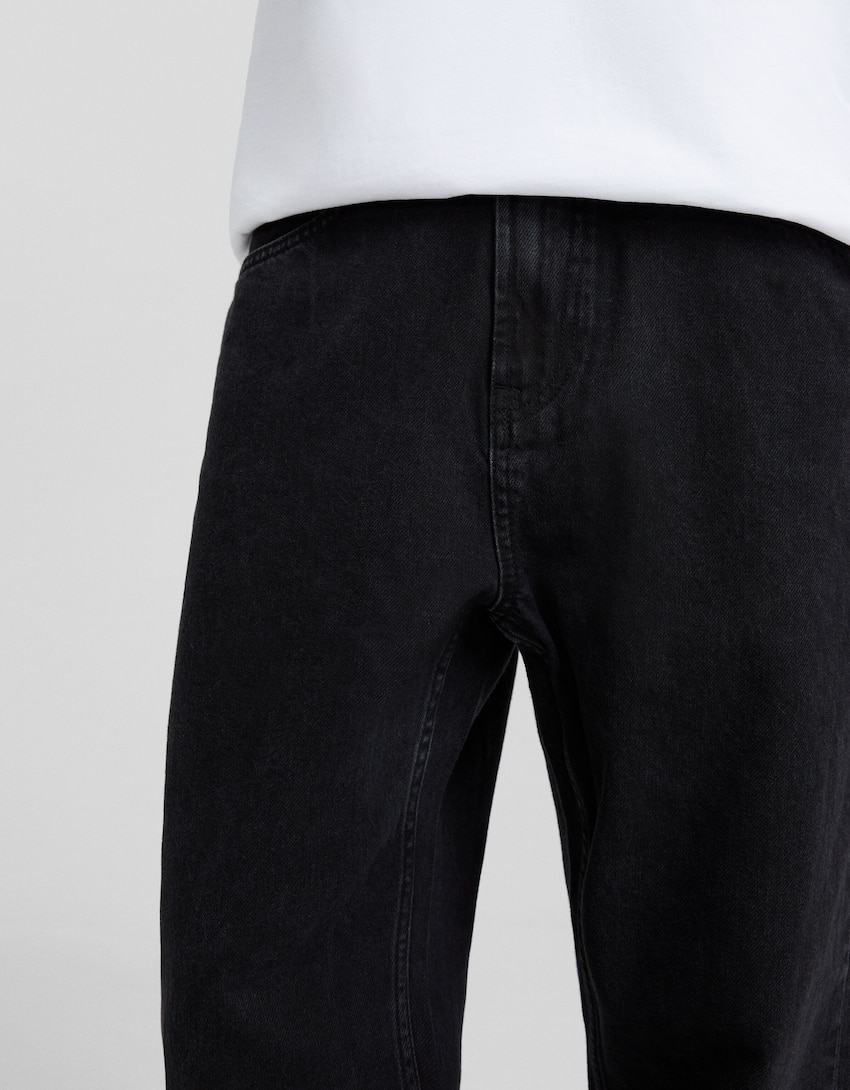 Loose fit jeans-Black-3