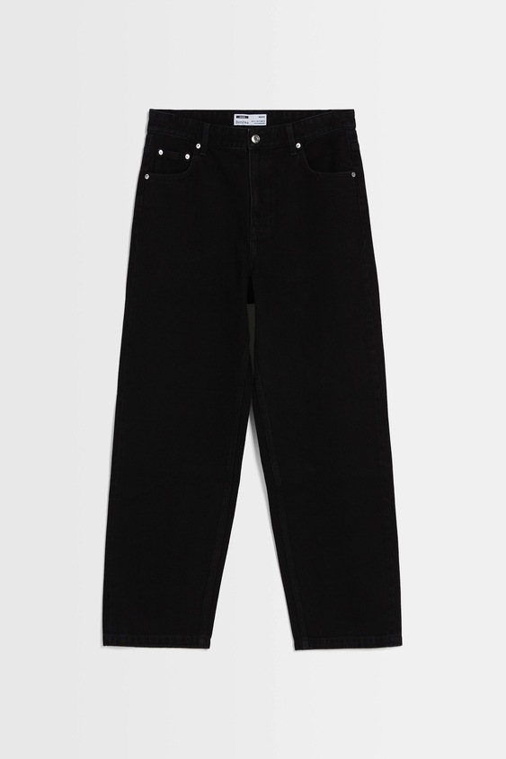 bershka black baggy jeans