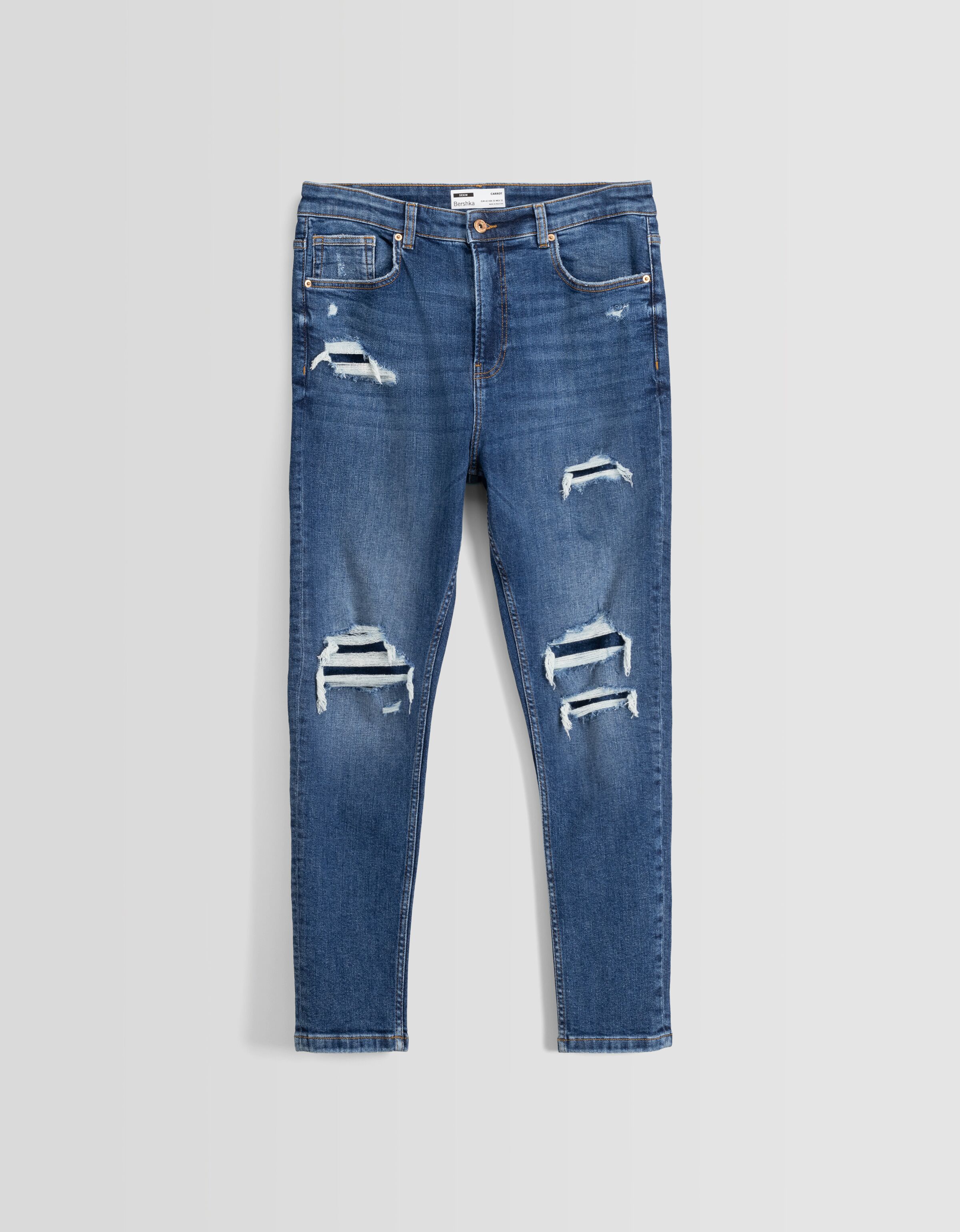 Pantalones rotos bershka discount hombre