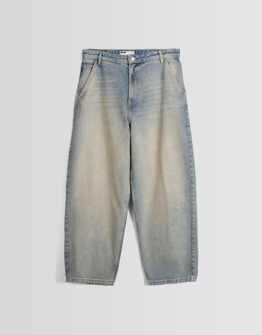 Faded-effect skater fit jeans