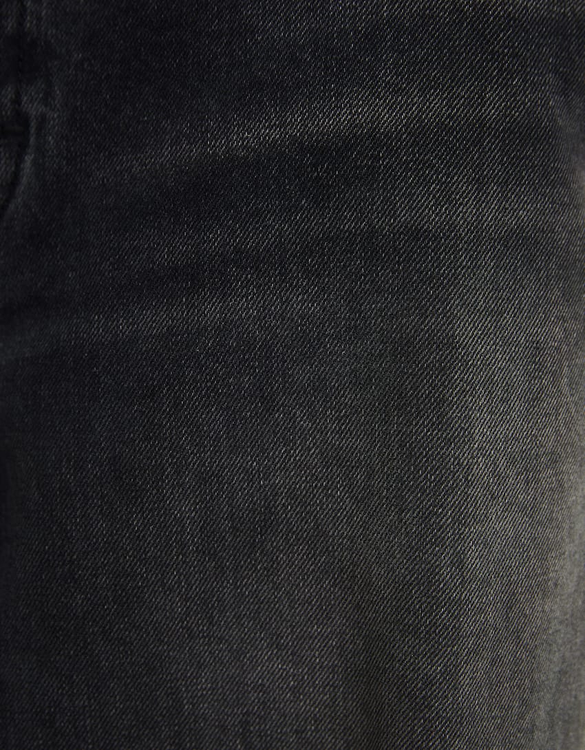 Faded-effect skater fit jeans-Black-5