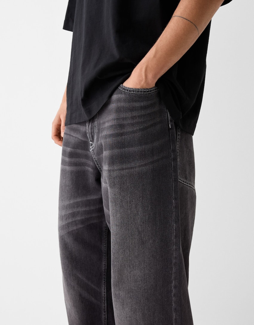 Super baggy jeans-Grey-3