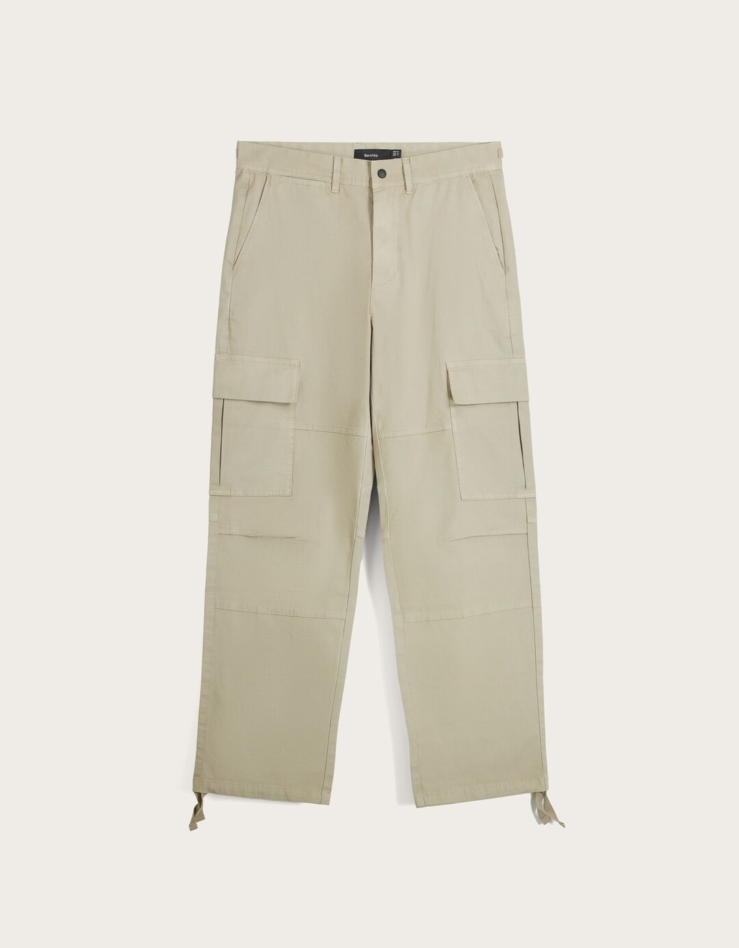 Adjustable wide-leg cargo trousers