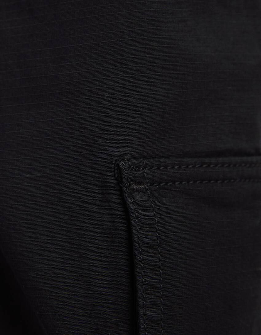 Pantalon wide cargo ajustable-Noir-5