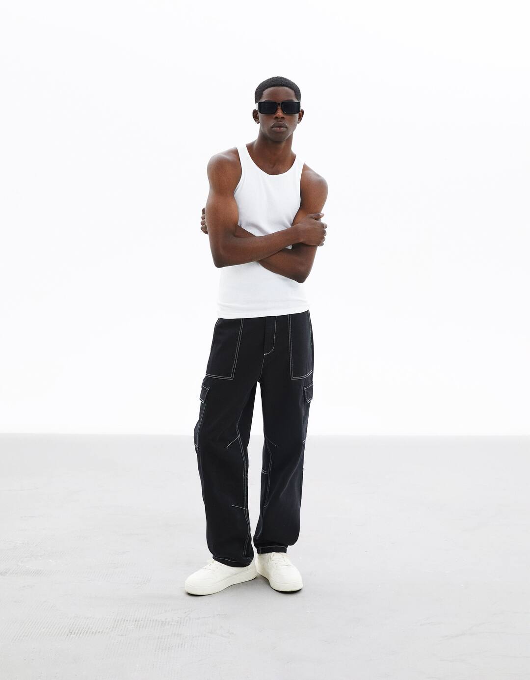 Cotton cargo trousers