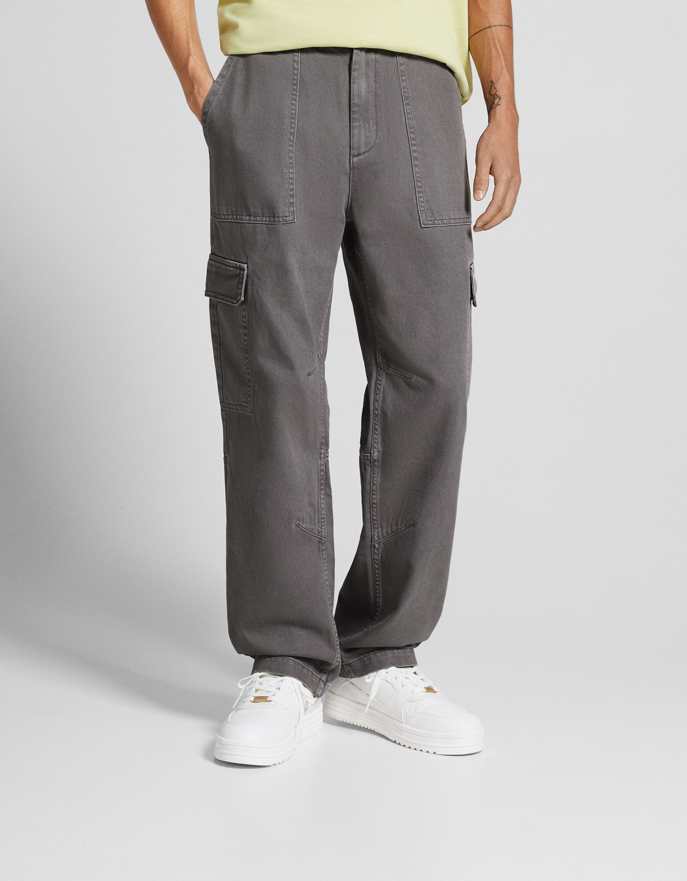 Trench - Men's Cargo Trousers - Grey – StewartsBallycastle