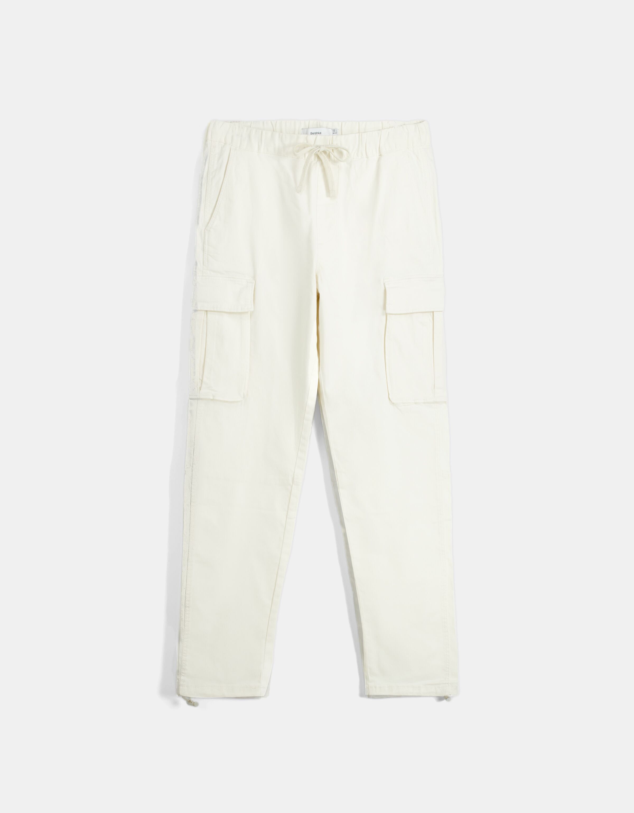 Pantalones blancos con discount rayas negras bershka