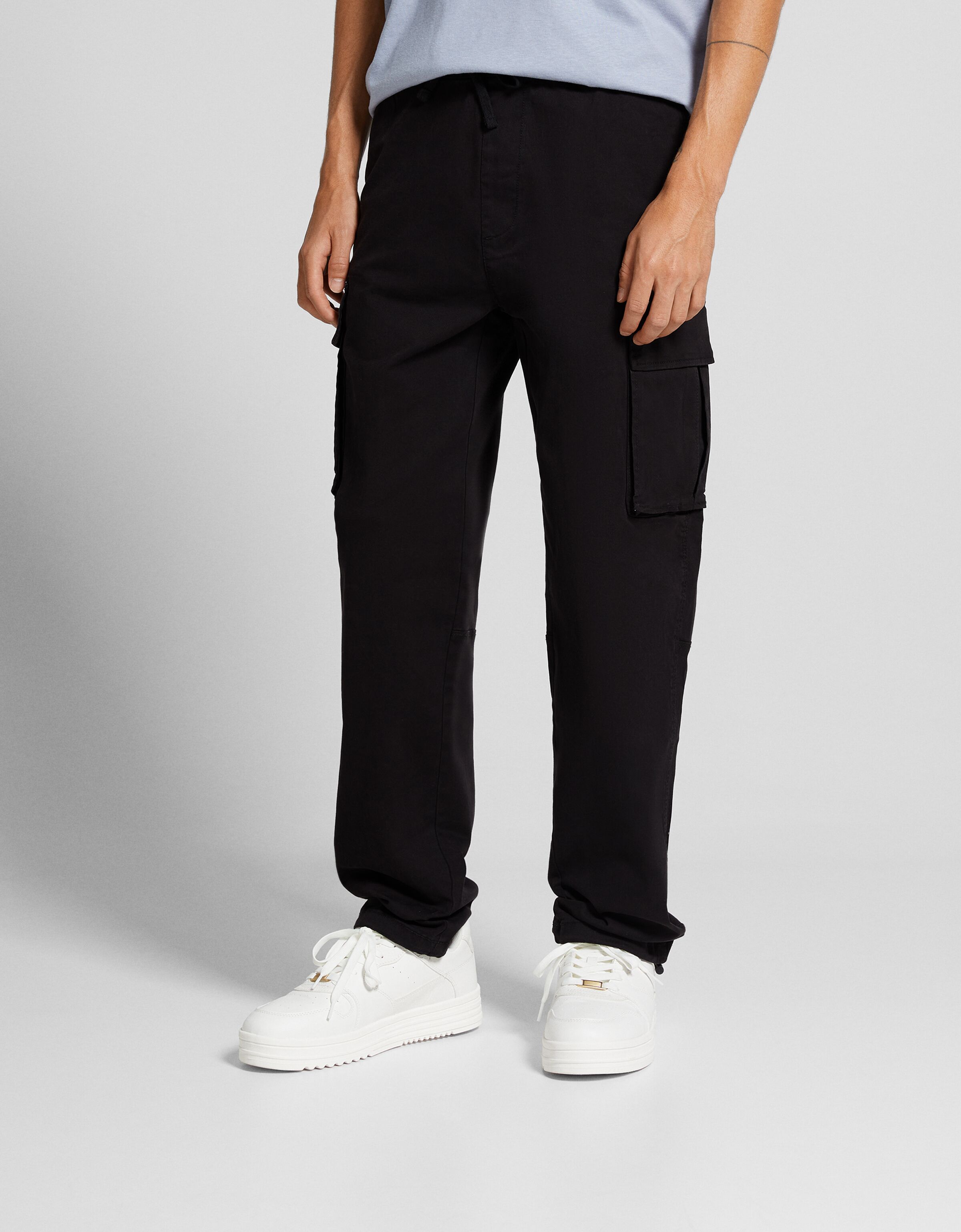 Bershka cargo cheap pants men