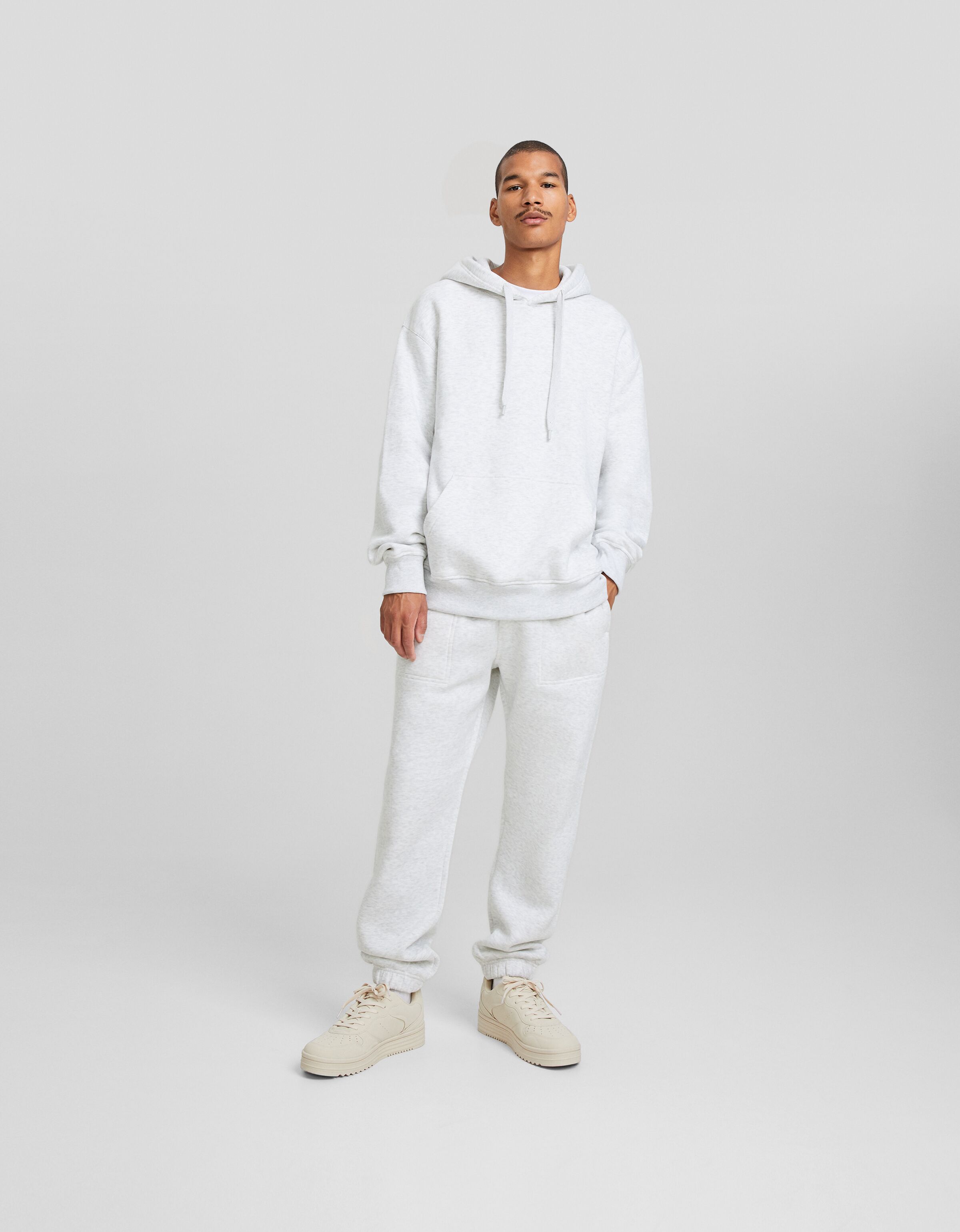 Plush joggers Trousers Men Bershka