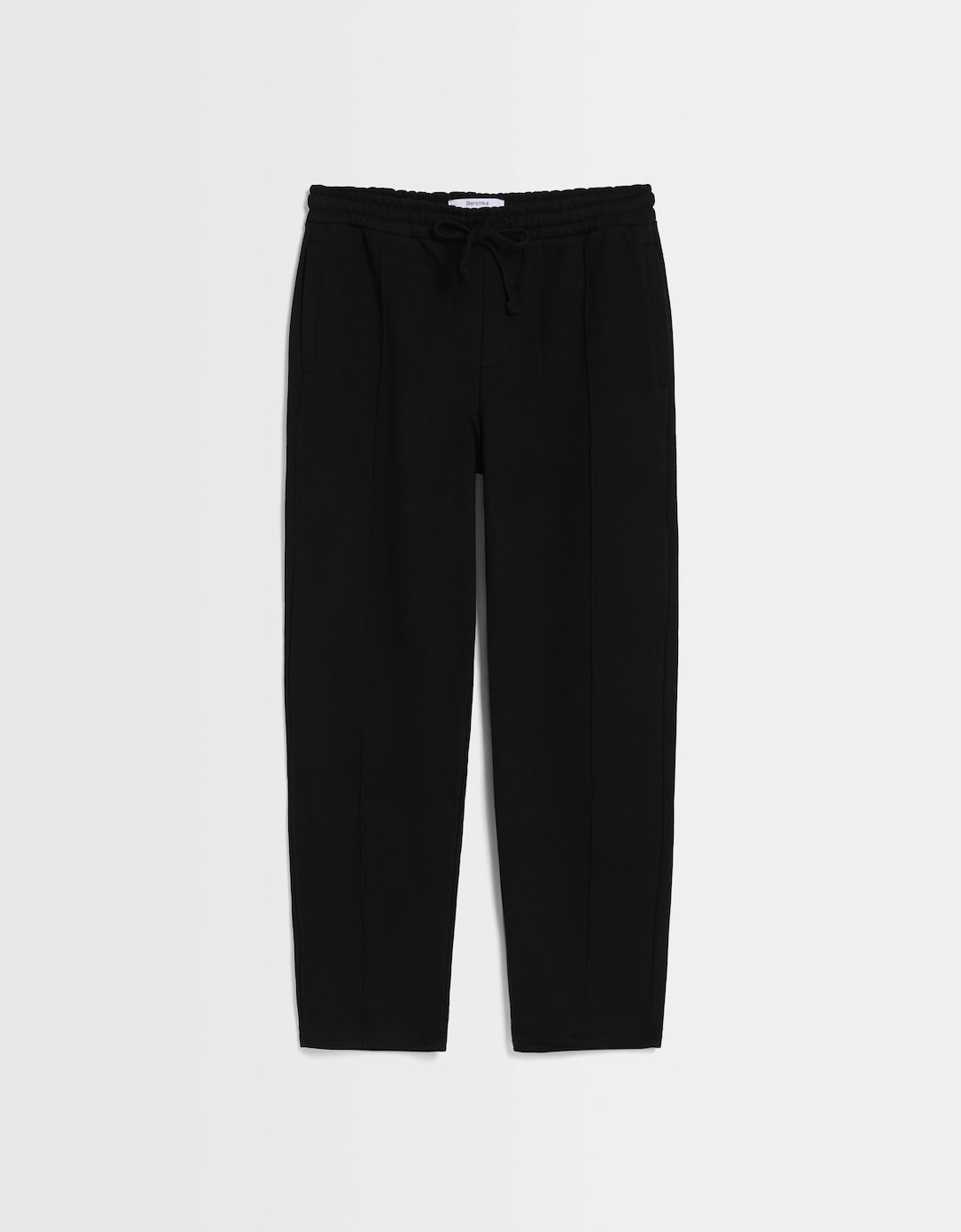 Berthold Wide Leg Cropped Trousers in Black for Men