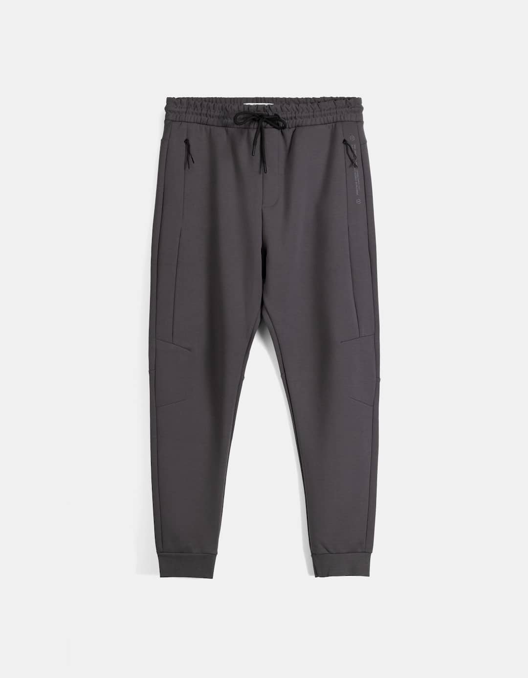 Plush jogger trousers with seams
