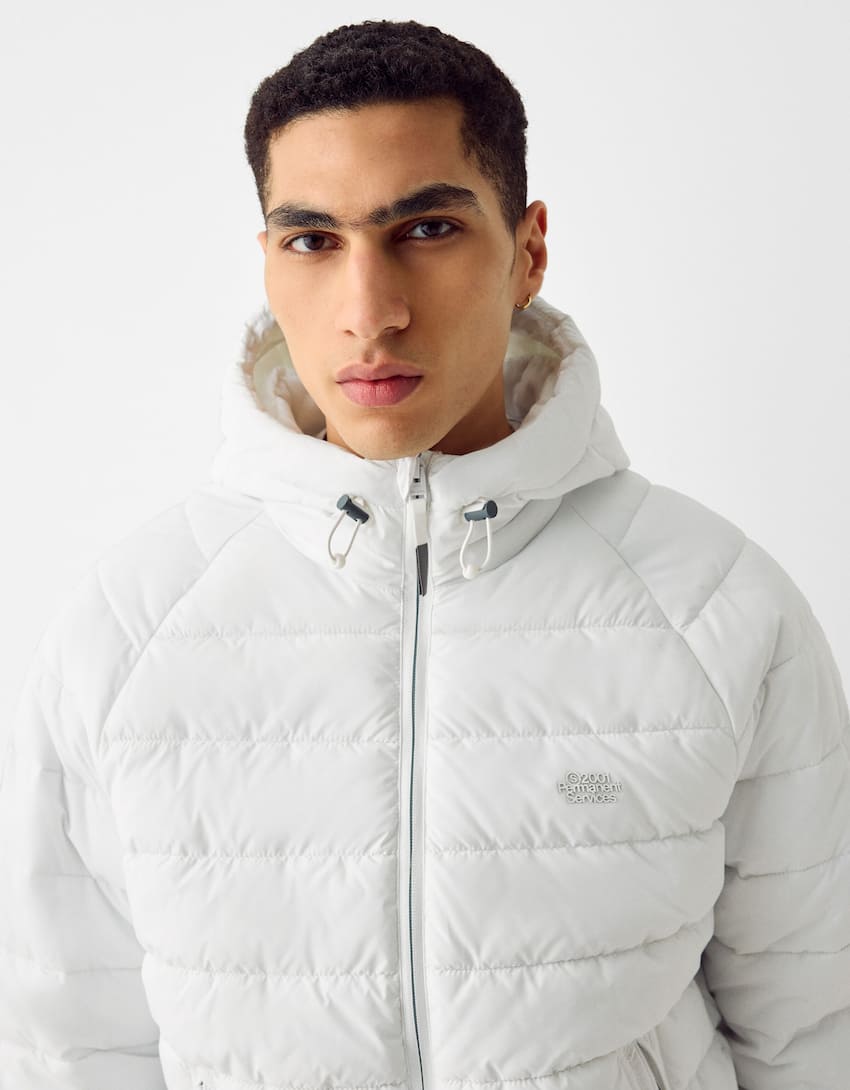Lightweight puffer jacket-White-2