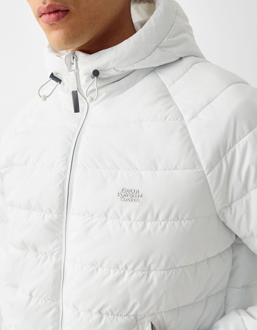 Lightweight puffer jacket-White-5