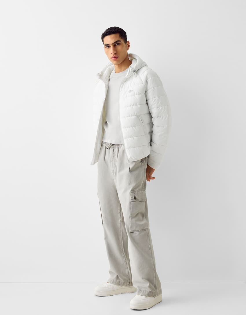 Lightweight puffer jacket-White-3