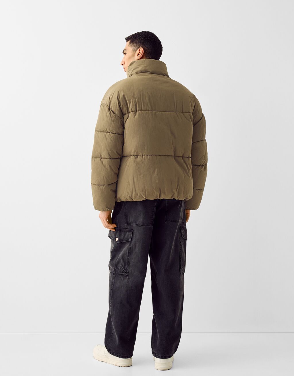 Bershka puffer jacket mens top