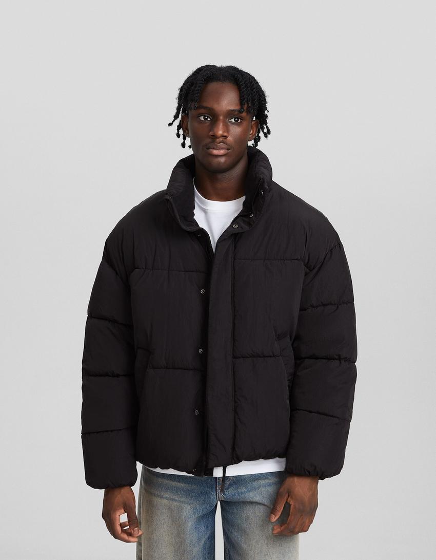 Blusão acolchoado-Preto-0