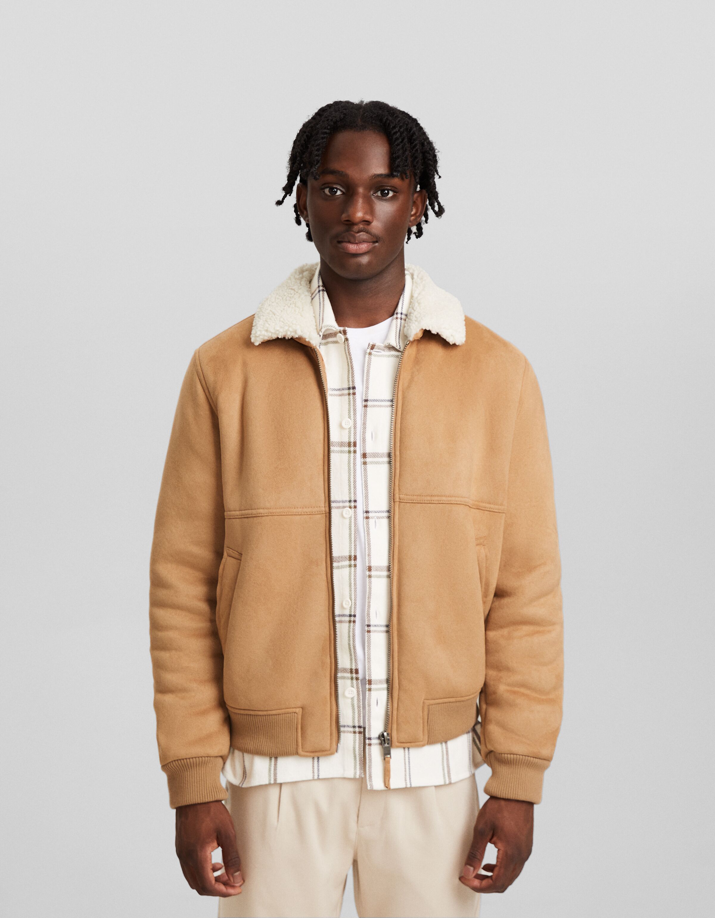 Blouson aviateur online beige