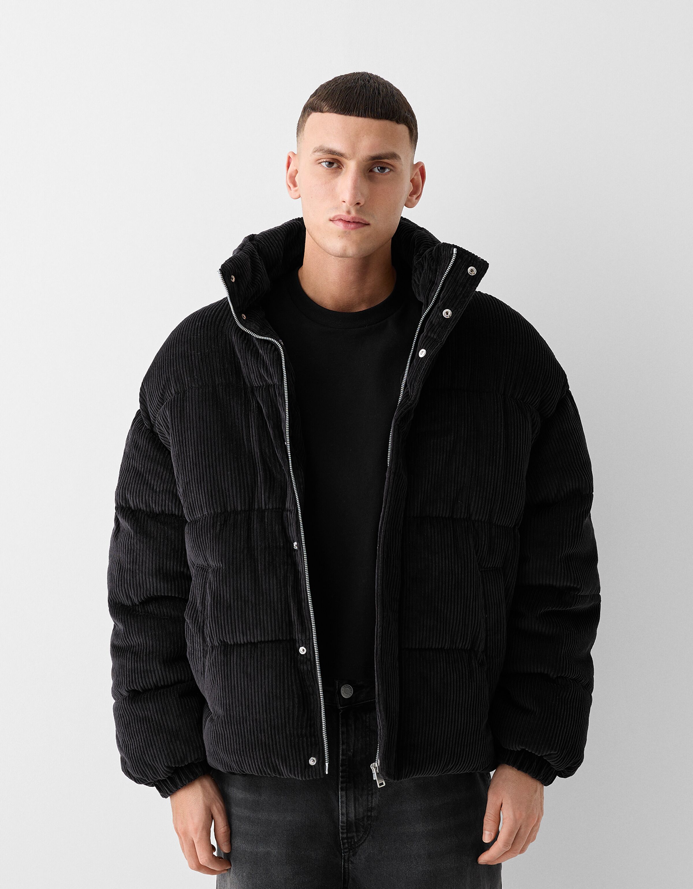 Bershka corduroy deals puffer jacket