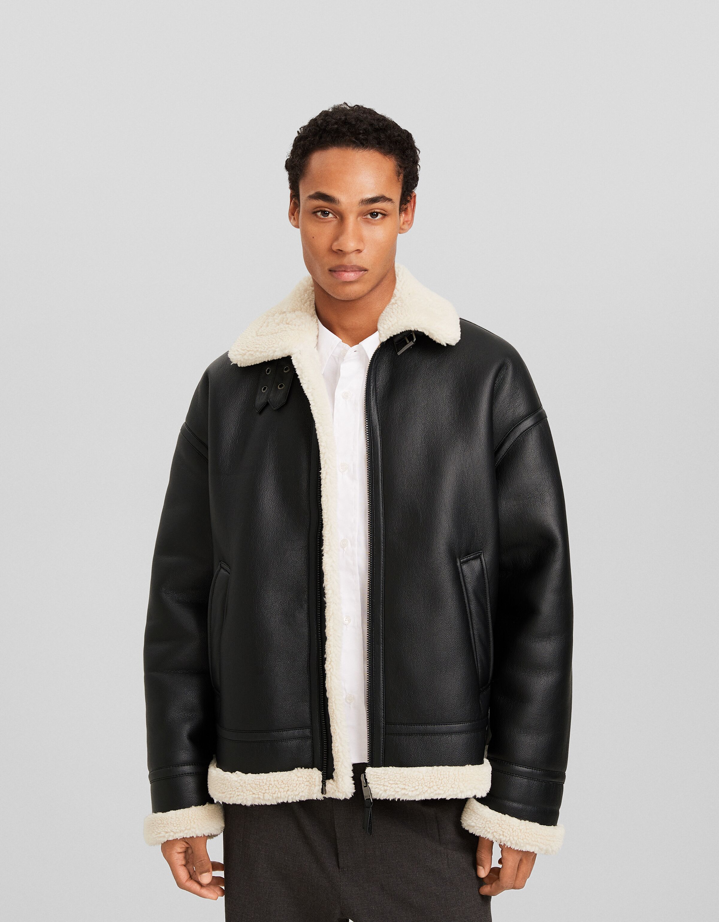 Tommy Hilfiger Men's Faux Leather Jacket Premium Finish, Full Zip Coat MSRP  $195 | eBay