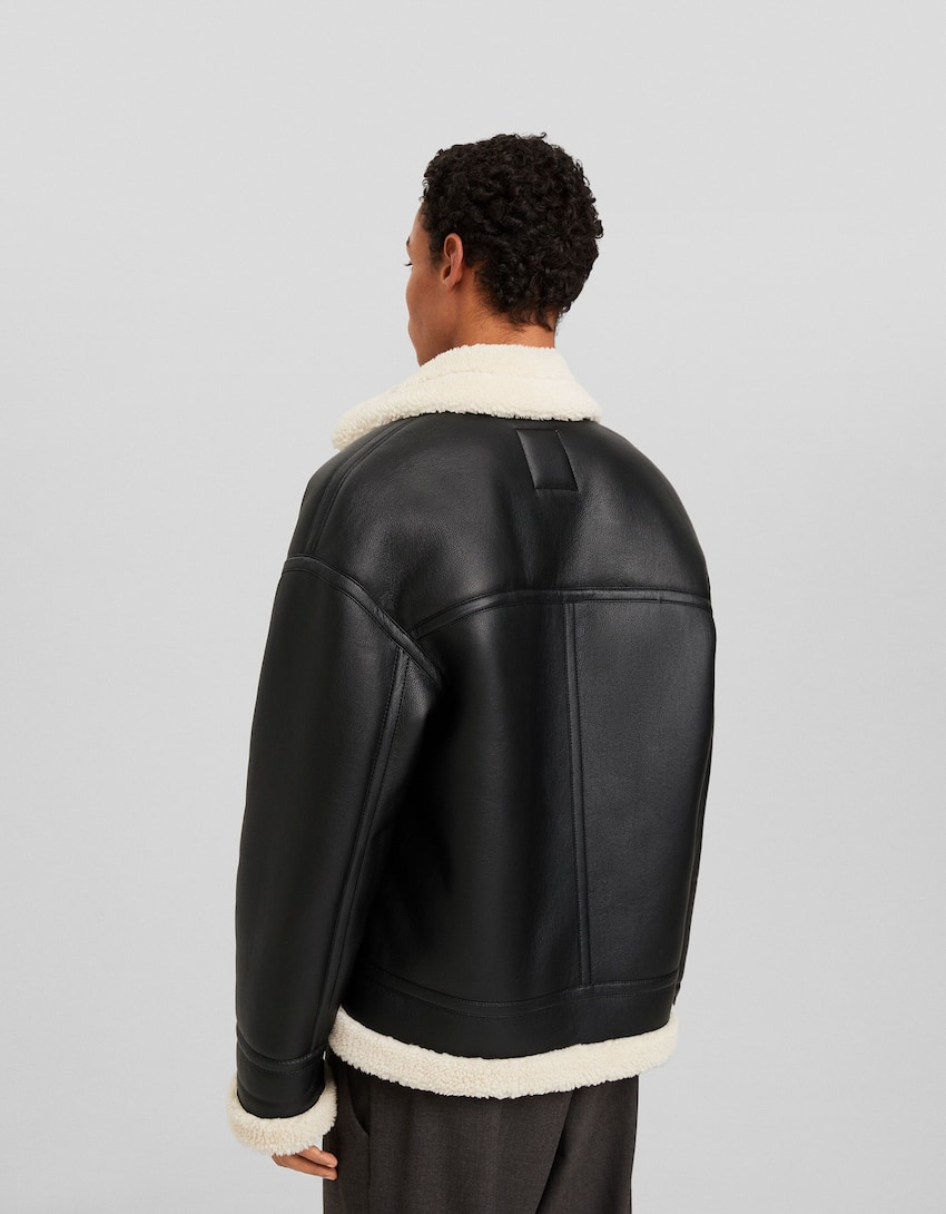 Faux leather double-faced jacket - Men | Bershka