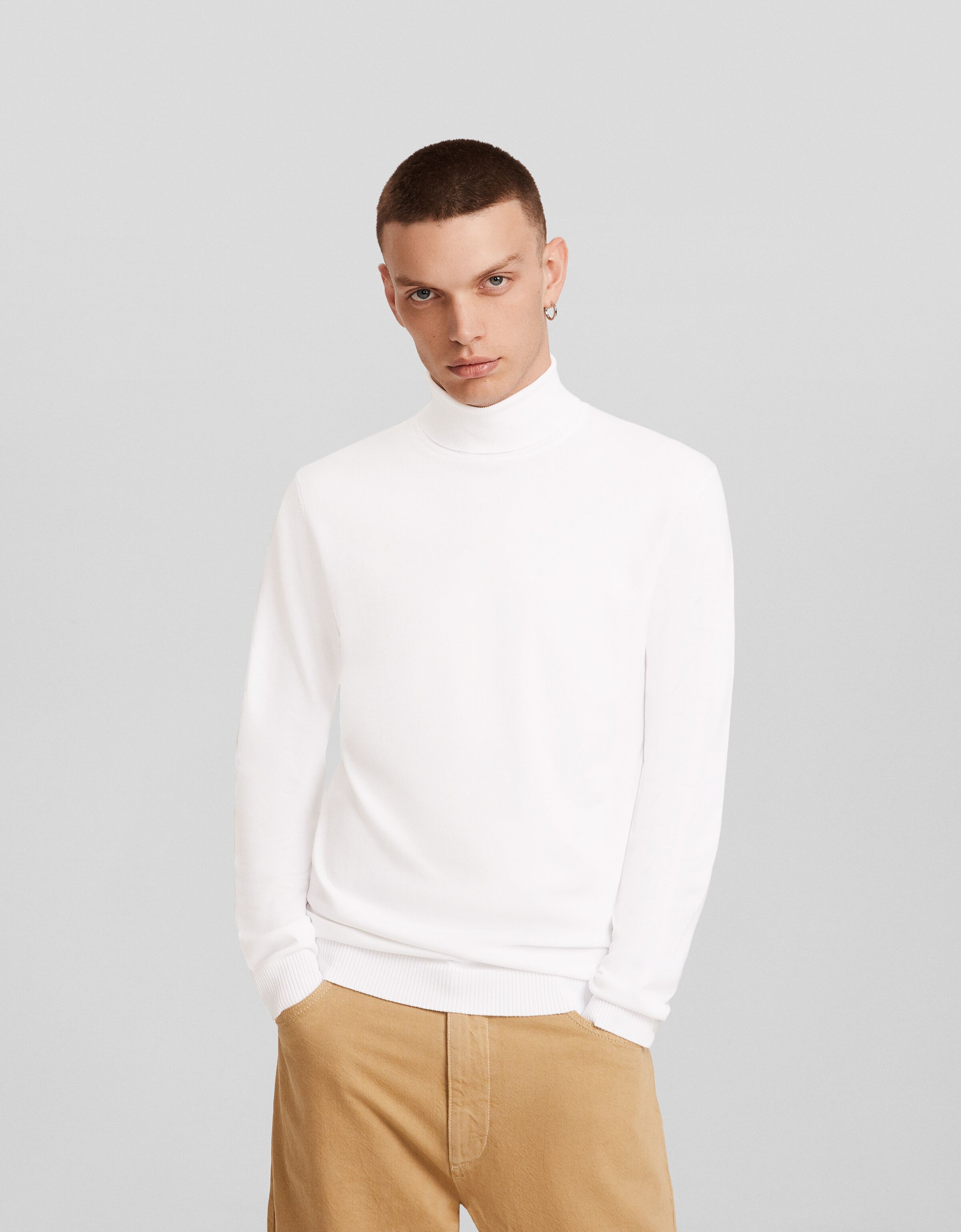 White high neck clearance sweater