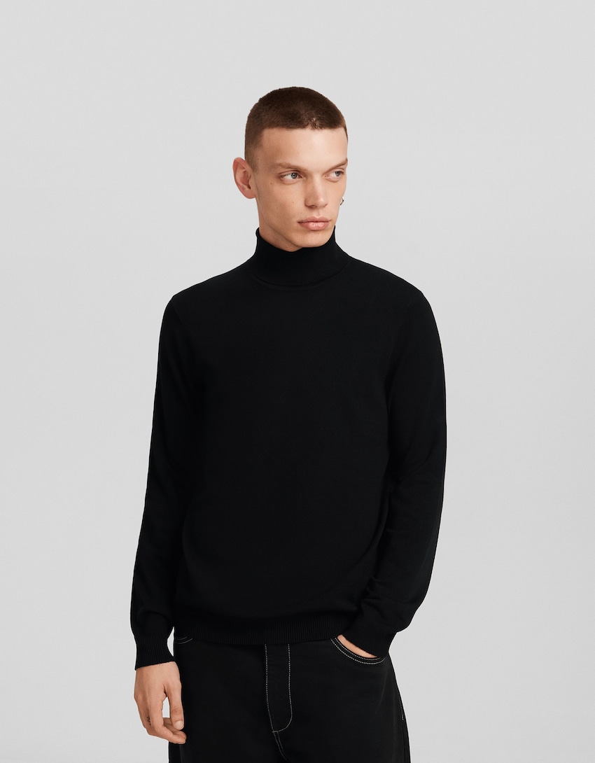 High neck thin sweater - Men | Bershka